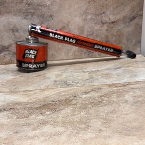 Vintage Black Flag Bug Sprayer Tin Metal Insect Killer Spray Pump Can USA